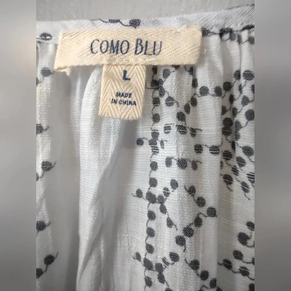 Como Blu Artsy Print Beachy Tunic Size Large Casual Summer Vacation - Picture 4 of 6